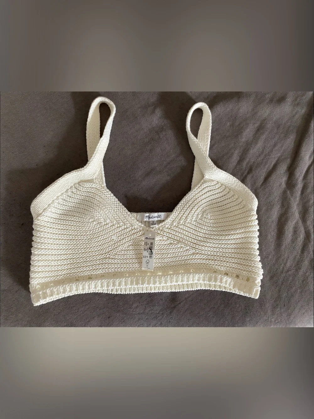 Madewell Cream Crochet Bralette